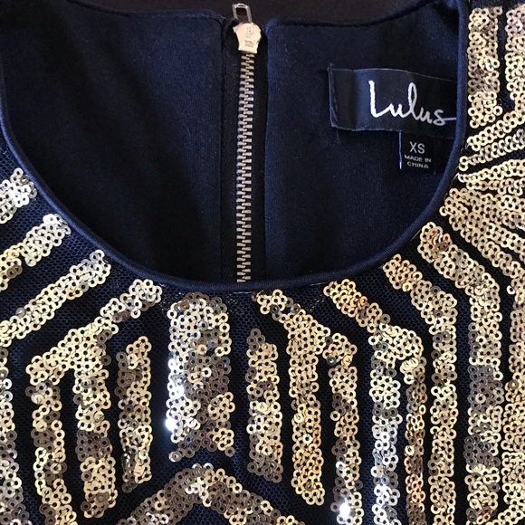 Gold Sequin Bodycon Dress - Picture 3 of 3